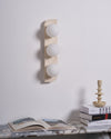 modern yellow travertine glass globe wall sconce