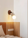 modern yellow travertine glass swing arm plug in wall light