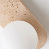 modern yellow travertine glass wall sconce 2