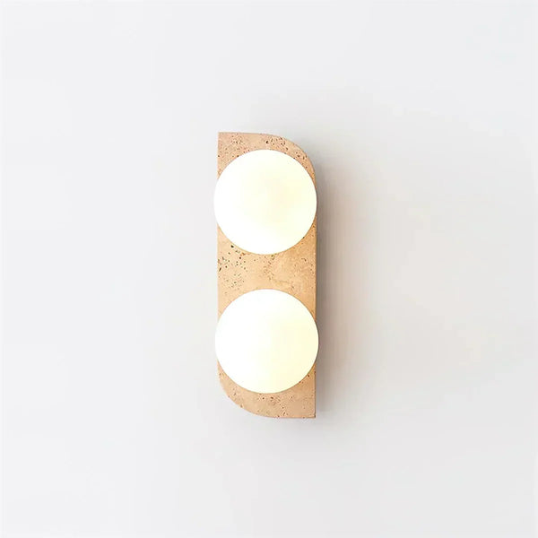 modern yellow travertine glass wall sconce 2