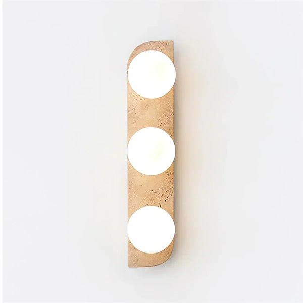 modern yellow travertine glass wall sconce 2