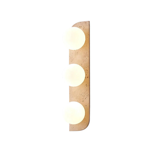 modern yellow travertine glass wall sconce 2