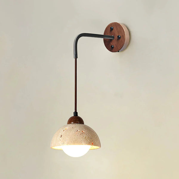 modern yellow travertine glass wall sconce 3
