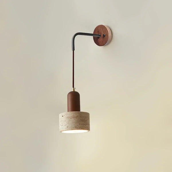 modern yellow travertine glass wall sconce 3
