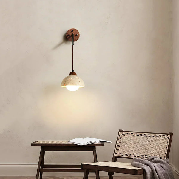 modern yellow travertine glass wall sconce 3