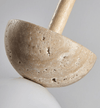 modern yellow travertine half bowl pendant light