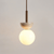 modern yellow travertine half bowl pendant light