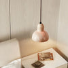 modern yellow travertine halo pendant light