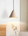 modern yellow travertine halo pendant light