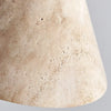 modern yellow travertine halo pendant light