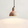 modern yellow travertine halo pendant light