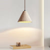 modern yellow travertine halo pendant light