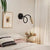 modern yellow travertine iron adjustable wall light