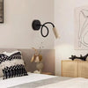 modern yellow travertine iron adjustable wall light