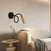 modern yellow travertine iron adjustable wall light