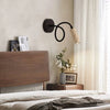 modern yellow travertine iron adjustable wall light
