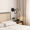 modern yellow travertine iron adjustable wall light
