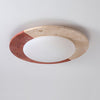 modern yellow travertine led flush mount ceiling light 2