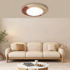 modern yellow travertine led flush mount ceiling light 2