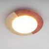 modern yellow travertine led flush mount ceiling light 2