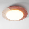modern yellow travertine led flush mount ceiling light 2