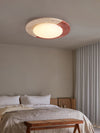 modern yellow travertine led flush mount ceiling light 2