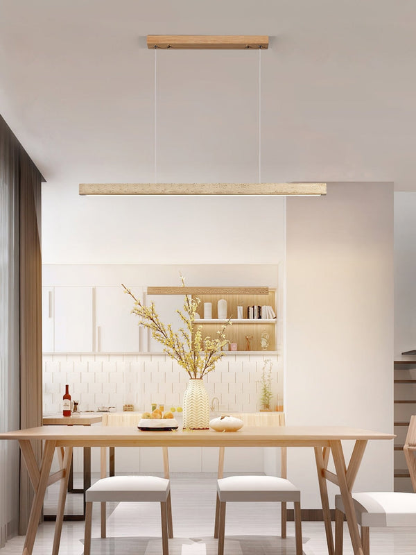 modern yellow travertine linear led pendant lamp