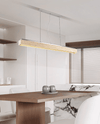modern yellow travertine linear led pendant light