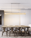 modern yellow travertine linear led pendant light