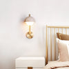 modern yellow travertine opal glass wall lamp