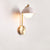 modern yellow travertine opal glass wall lamp