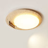 modern yellow travertine oval flush mount ceiling light