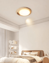 modern yellow travertine oval flush mount ceiling light