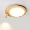 modern yellow travertine oval flush mount ceiling light