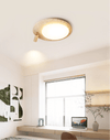 modern yellow travertine oval flush mount ceiling light