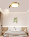 modern yellow travertine oval flush mount ceiling light