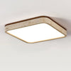 modern yellow travertine square flush mount ceiling light