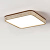 modern yellow travertine square flush mount ceiling light