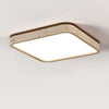 modern yellow travertine square flush mount ceiling light
