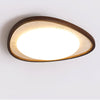 modern yellow travertine walnut flush mount ceiling light