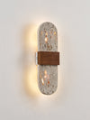 modern yellow travertine walnut led wall sconce 3