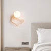 modern yellow travertine walnut serpentine wall sconce