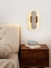 modern yellow travertine walnut wall sconce 3