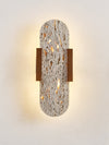 modern yellow travertine walnut wall sconce 3