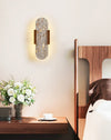 modern yellow travertine walnut wall sconce 3