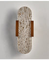 modern yellow travertine walnut wall sconce 3