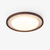 modern yellow travertine walnut wood led flush mount ceiling light