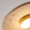 modern yellow travertine walnut wood wall lamp