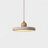 modern yellow travertine wood led pendant light