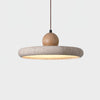 modern yellow travertine wood led pendant light